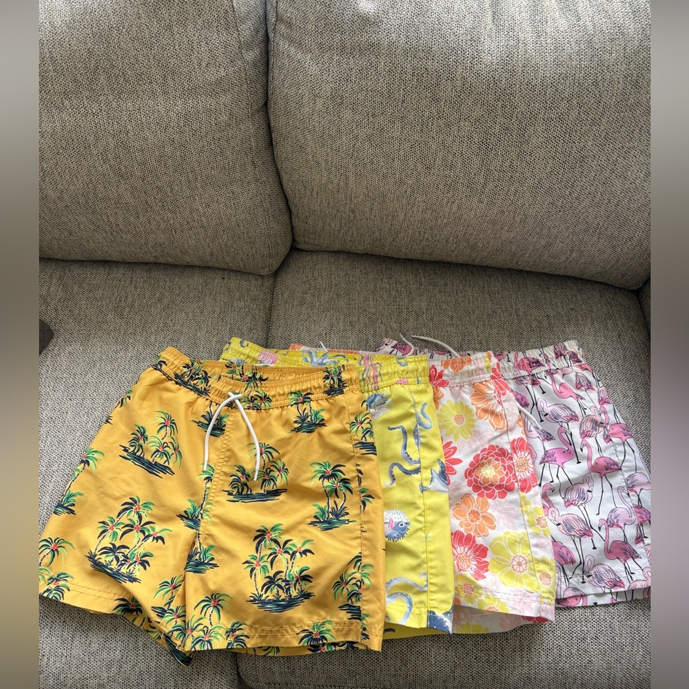Janie and Jack boys swim trunks size 8, great condition. 4 for $50 or $15 each